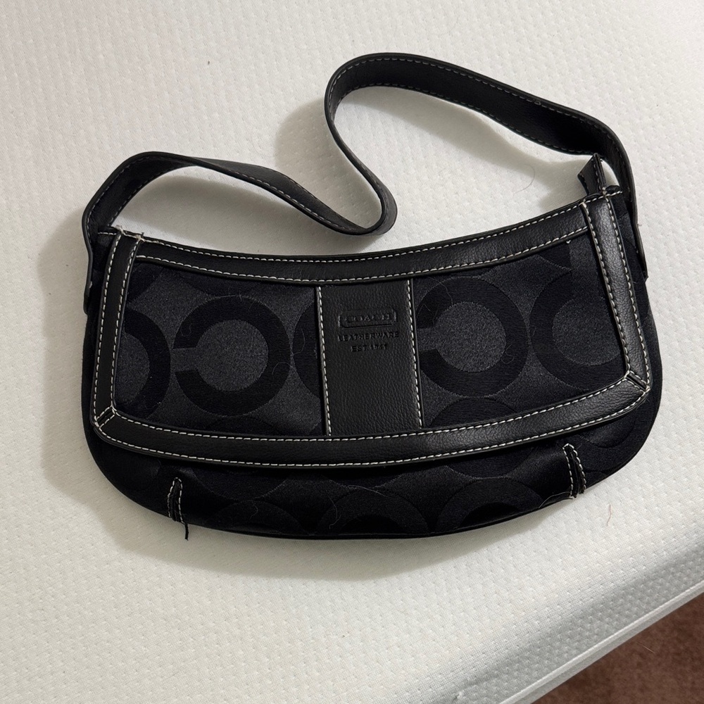 Coach Black Signature Shoulder Bag